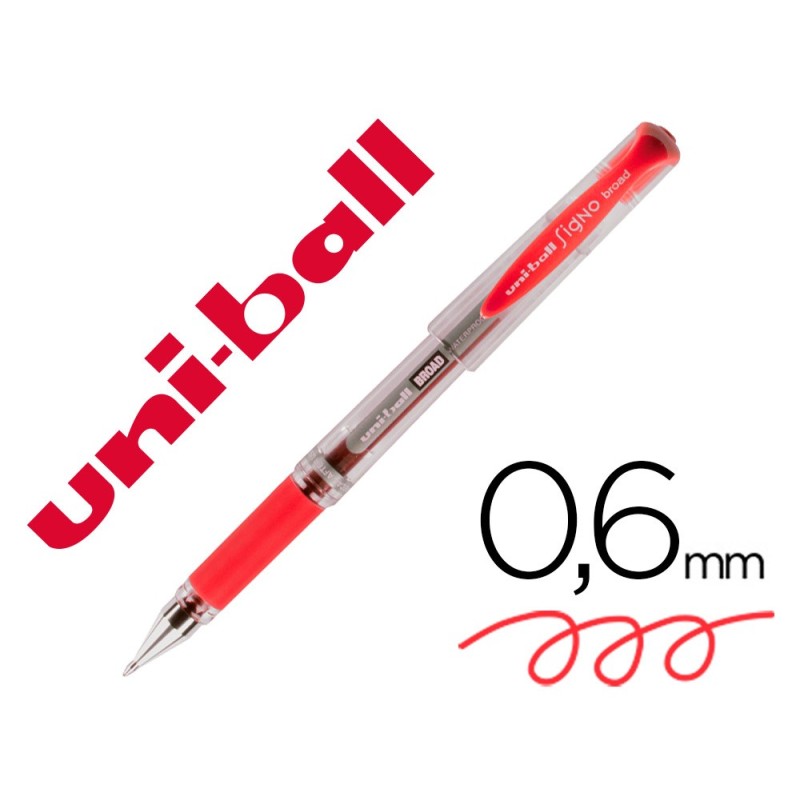 BOLIGRAFO UNI-BALL UM-153 SIGNO BROAD ROJO 1 MM TINTA GEL