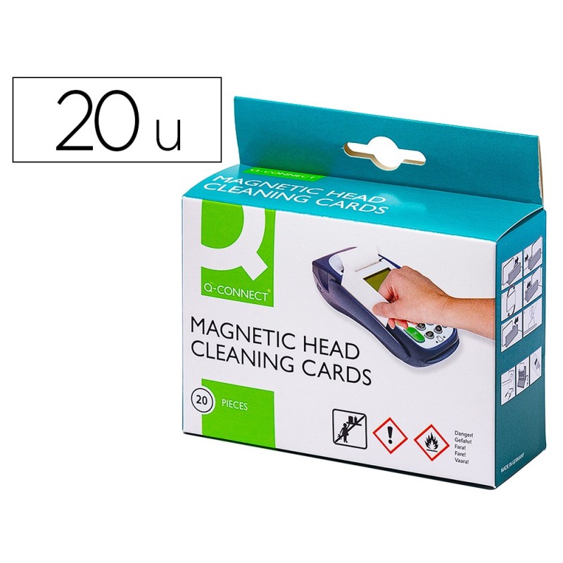 TARJETA LIMPIADORA Q-CONNECT DE BANDA MAGNETICA CAJA DE 20 UNIDADES