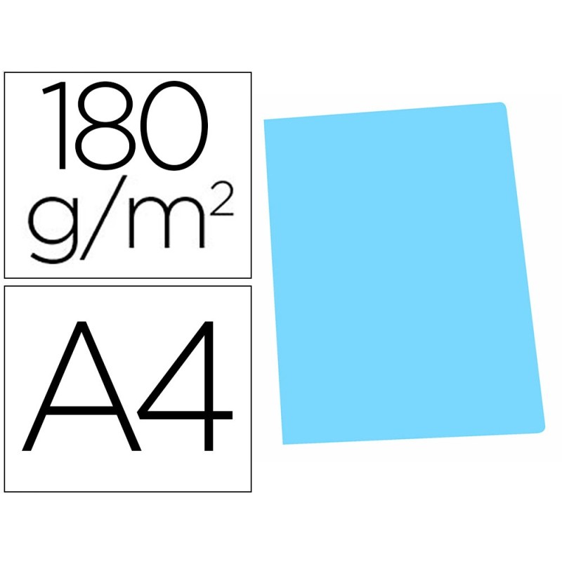 SUBCARPETA CARTULINA GIO DIN A4 CELESTE PASTEL 180 G/M2