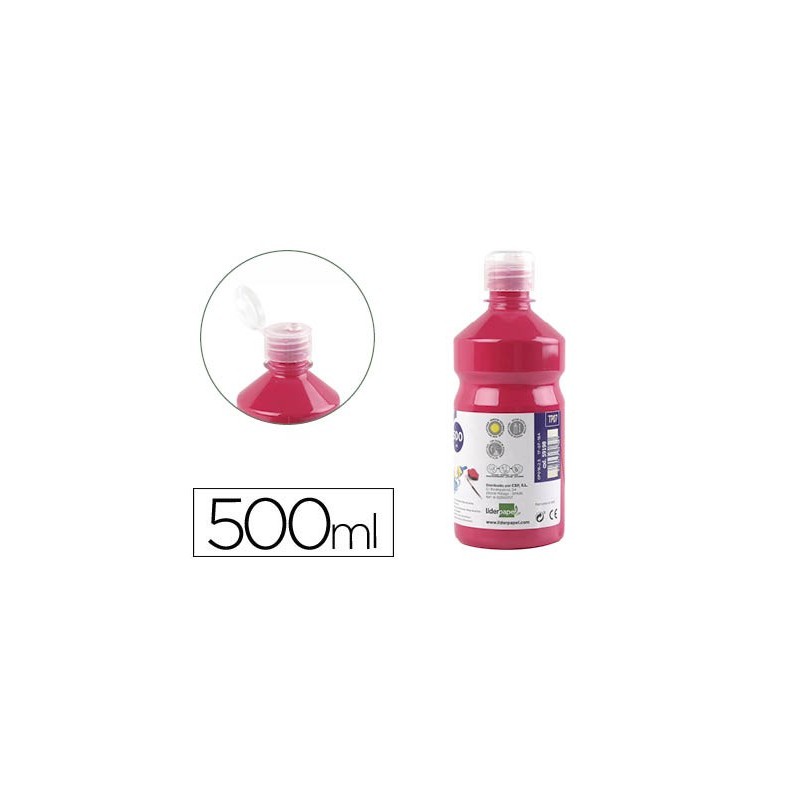 TEMPERA LIQUIDA LIDERPAPEL ESCOLAR 500 ML FUCSIA