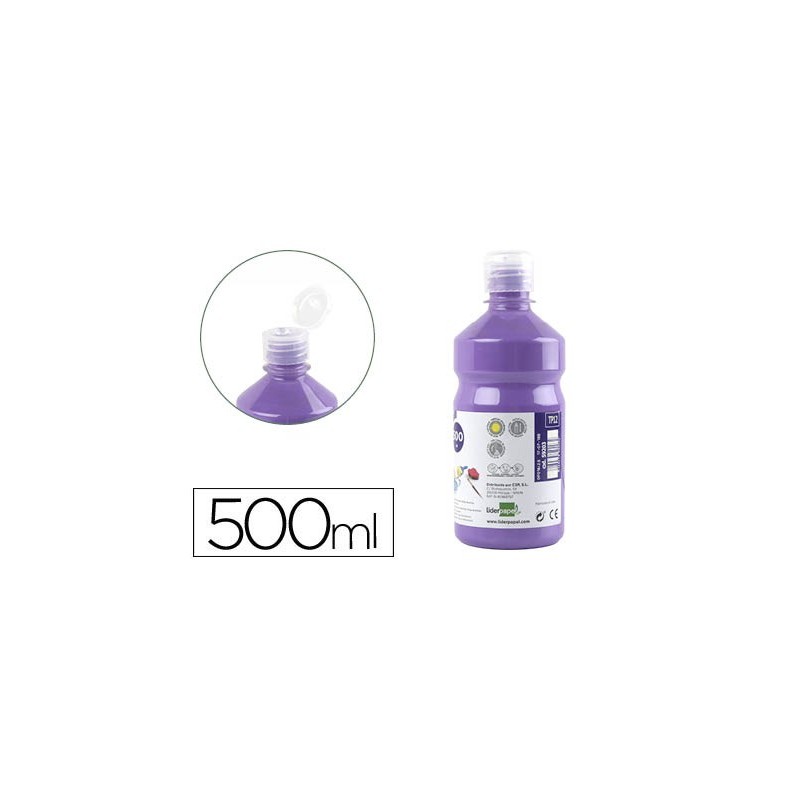TEMPERA LIQUIDA LIDERPAPEL ESCOLAR 500 ML LILA