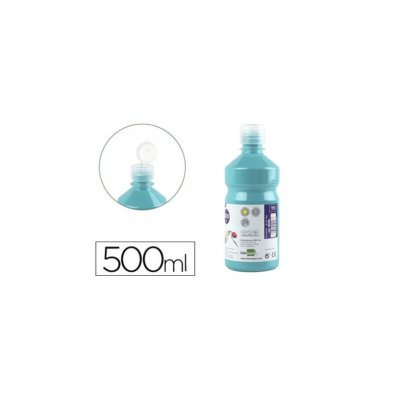 TEMPERA LIQUIDA LIDERPAPEL ESCOLAR 500 ML TURQUESA