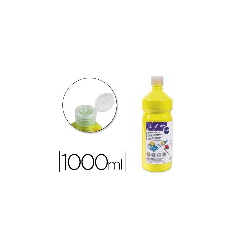 TEMPERA LIQUIDA LIDERPAPEL ESCOLAR 1000 ML AMARILLO