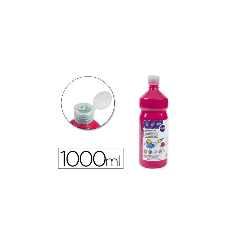 TEMPERA LIQUIDA LIDERPAPEL ESCOLAR 1000 ML FUCSIA