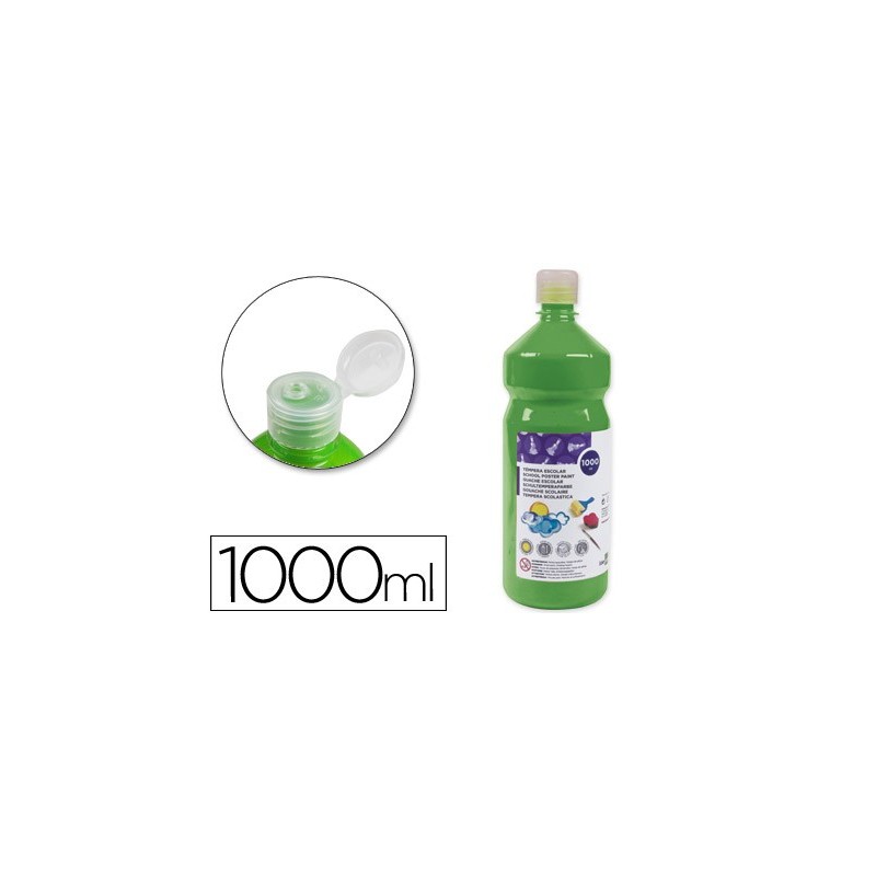 TEMPERA LIQUIDA LIDERPAPEL ESCOLAR 1000 ML VERDE