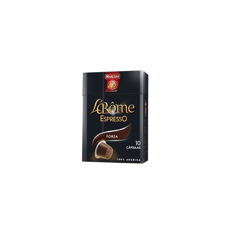 CAFE MARCILLA L AROME ESPRESSO FORZA FUERZA 9 CAJA DE 10 UNIDADES COMPATIBLE CON NESPRESSO