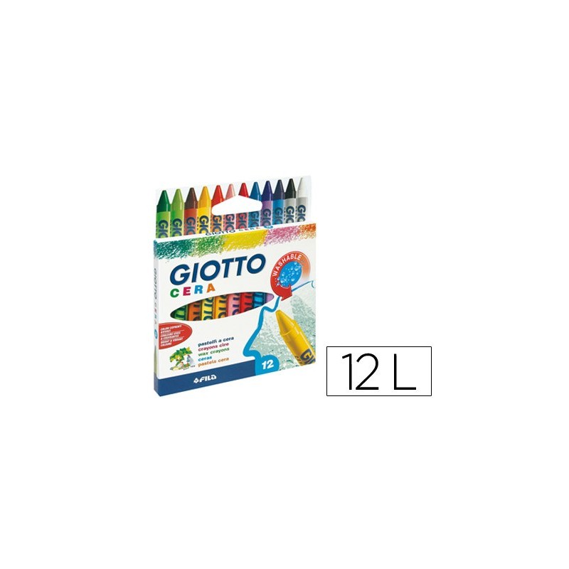 LAPICES CERA GIOTTO CAJA DE 12 COLORES