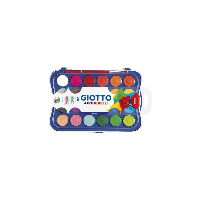 ACUARELA GIOTTO 24 COLORES ESTUCHE DE PLASTICO