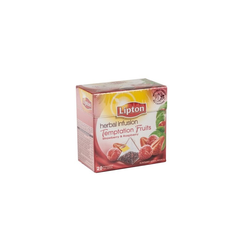 TE LIPTON PIRAMIDE DE FRUTAS ROJAS CAJA DE 20 BOLSAS