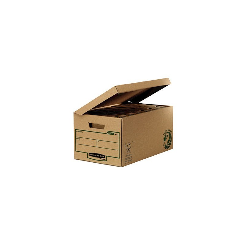CAJON FELLOWES CARTON RECICLADO PARA ALMACENAMIENTO DE ARCHIVADORES CAPACIDAD 6 CAJAS DE ARCHIVO 80 MM