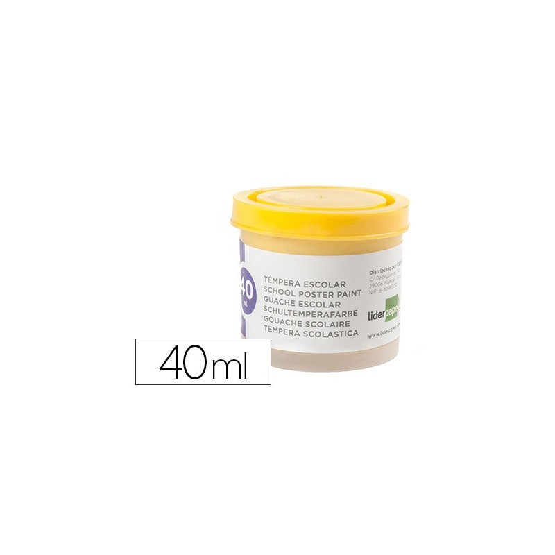 TEMPERA LIDERPAPEL ESCOLAR 40 ML AMARILLO