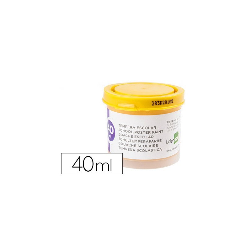 TEMPERA LIDERPAPEL ESCOLAR 40 ML AMARILLO ORO