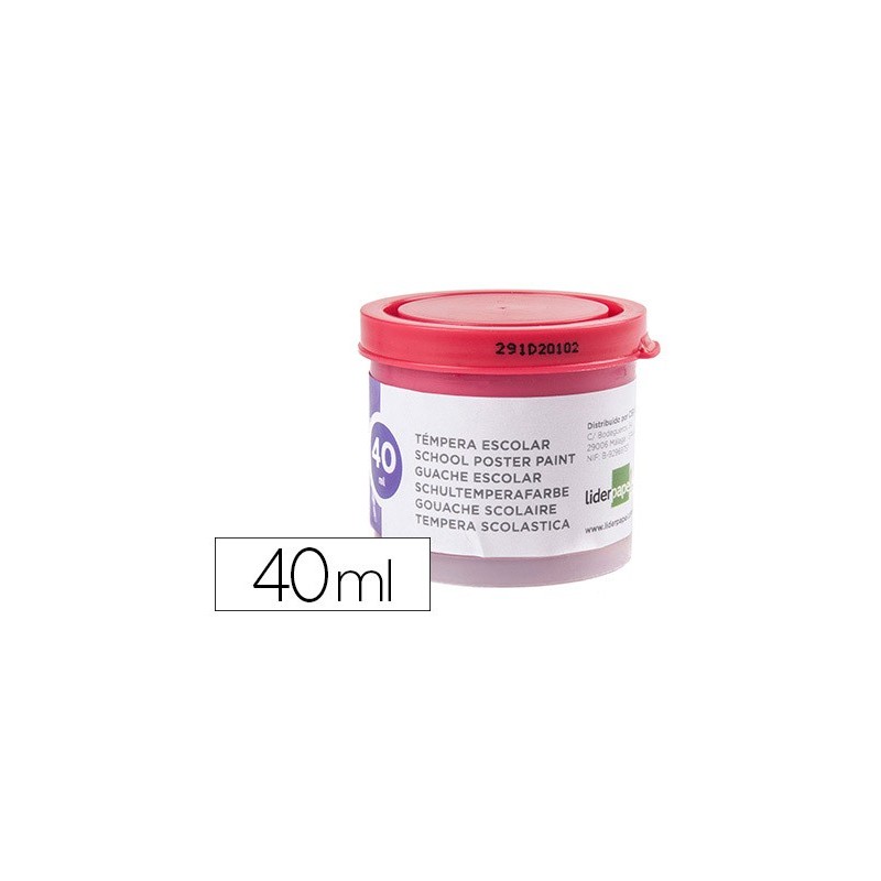 TEMPERA LIDERPAPEL ESCOLAR 40 ML MAGENTA