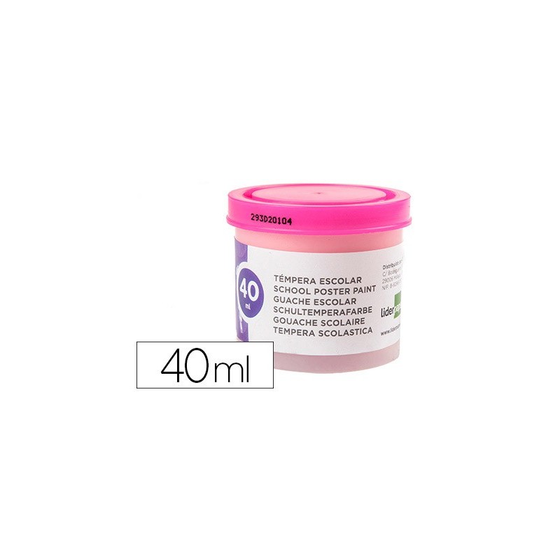 TEMPERA LIDERPAPEL ESCOLAR 40 ML ROSA