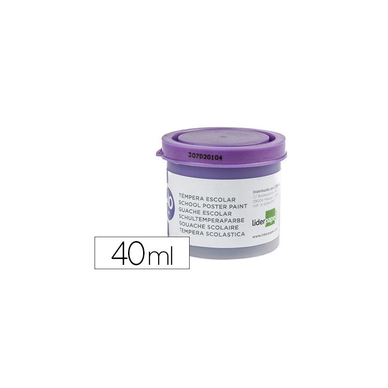 TEMPERA LIDERPAPEL ESCOLAR 40 ML VIOLETA