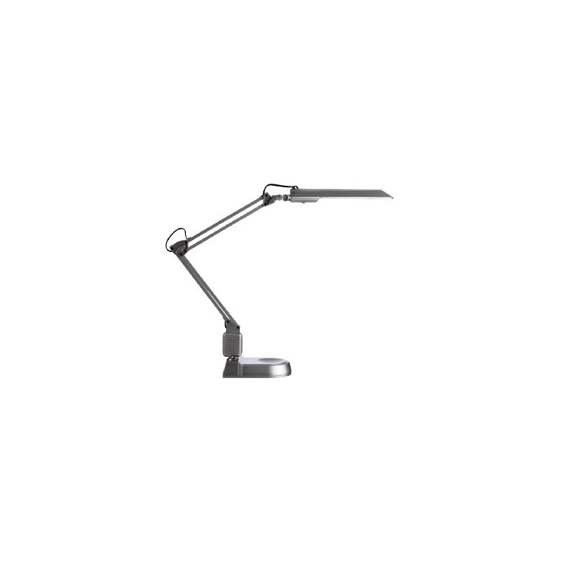 LAMPARA DE OFICINA ARCHIVO 2000 ECOSTAR FLUORESCENTE ABS Y ALUMINIO CON BASE COLOR PLATA