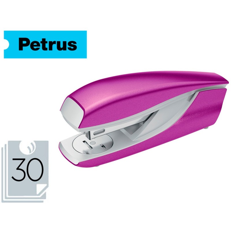 GRAPADORA PETRUS MOD 635 PETRUS WOW PURPURA METALIZADA CAPACIDAD 30 HOJAS