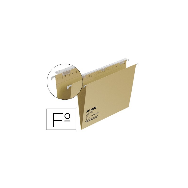 CARPETA COLGANTE FADE TIKI FOLIO PROLONGADO VISOR SUPERIOR 290 MM EFECTO LUPA KRAFT ECO 230 G/M LOMO V