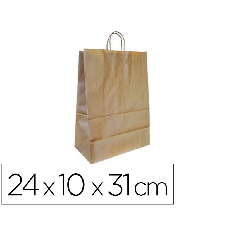 BOLSA KRAFT Q-CONNECT NATURAL ASA RETORCIDA 240X100X310 MM