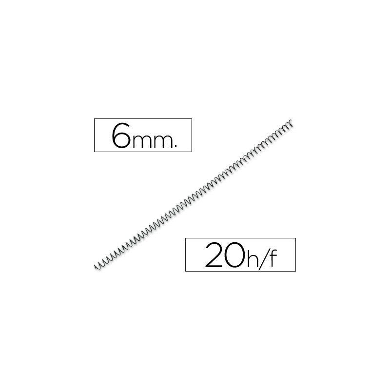ESPIRAL METALICO Q-CONNECT 56 4:1 6MM 1MM CAJA DE 200 UNIDADES