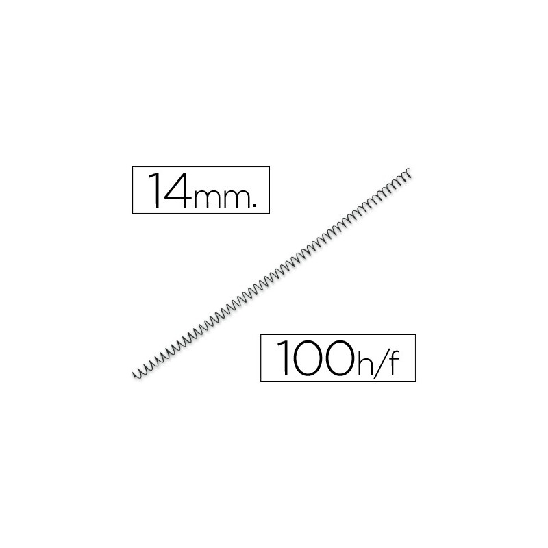 ESPIRAL METALICO Q-CONNECT 56 4:1 14MM 1MM CAJA DE 100 UNIDADES