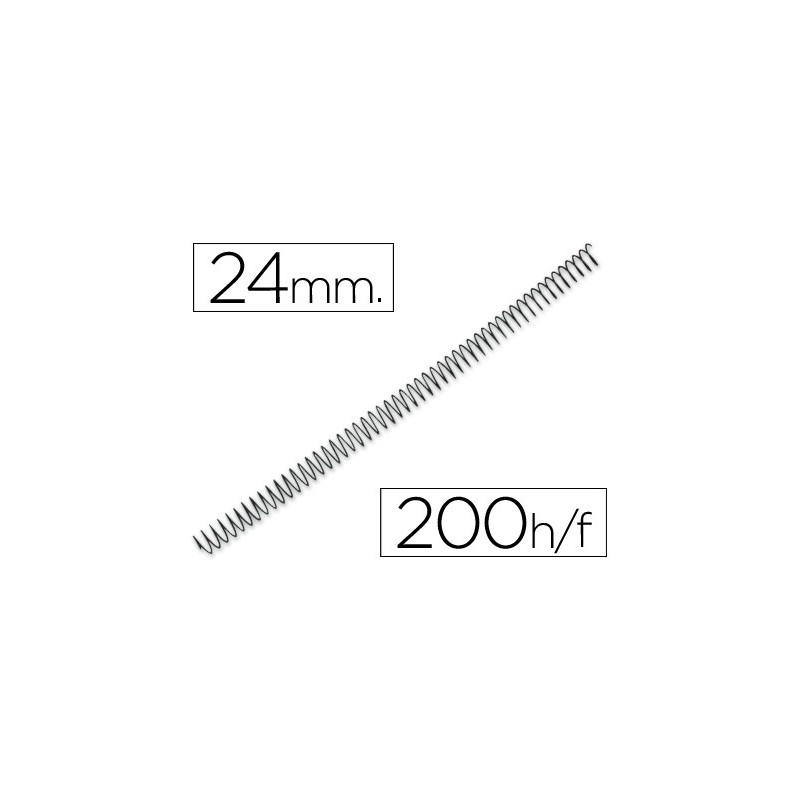 ESPIRAL METALICO Q-CONNECT 56 4:1 24MM 1,2MM CAJA DE 100 UNIDADES