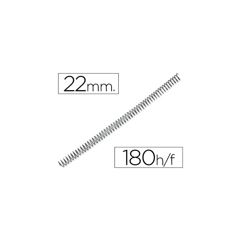 ESPIRAL METALICO Q-CONNECT 64 5:1 22MM 1,2MM CAJA DE 100 UNIDADES