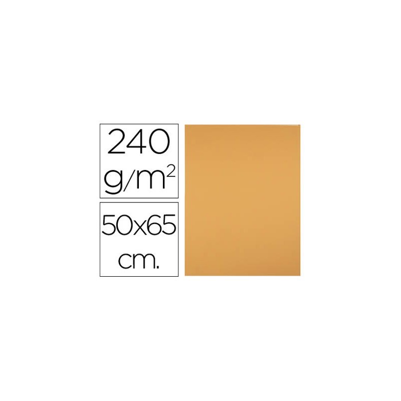 CARTULINA LIDERPAPEL 50X65 CM 240G/M2 AVELLANA PAQUETE DE 25 UNIDADES