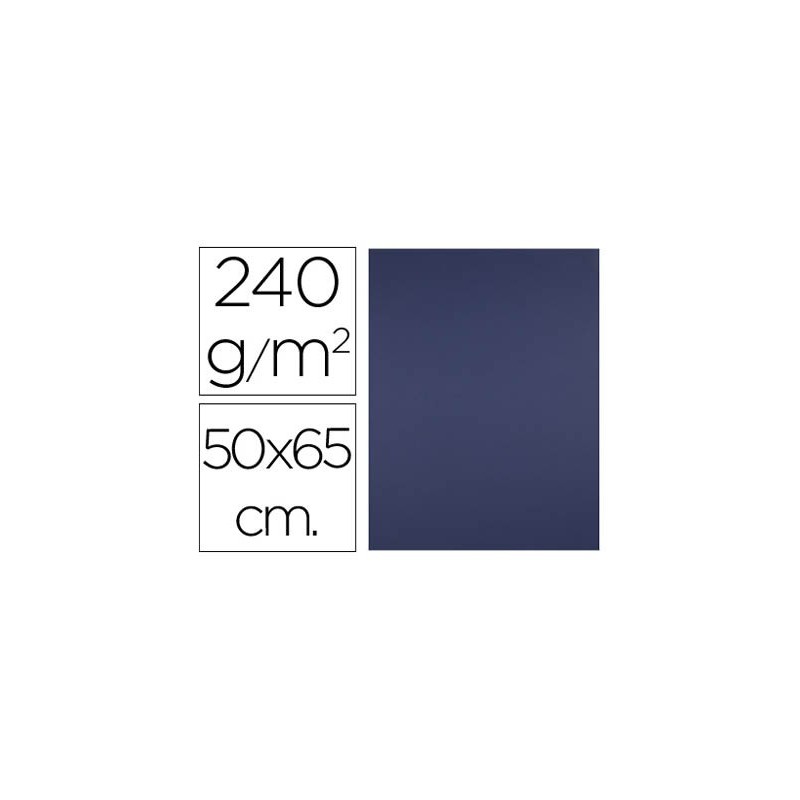 CARTULINA LIDERPAPEL 50X65 CM 240G/M2 AZUL ZAFIRO PAQUETE DE 25 UNIDADES