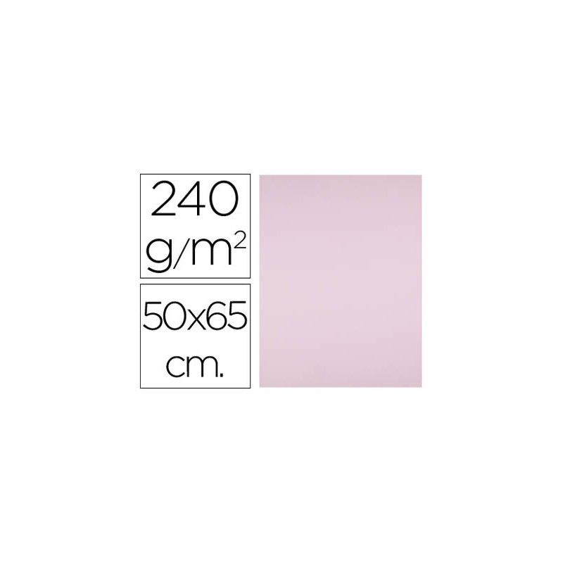 CARTULINA LIDERPAPEL 50X65 CM 240G/M2 ROSA PAQUETE DE 25 UNIDADES