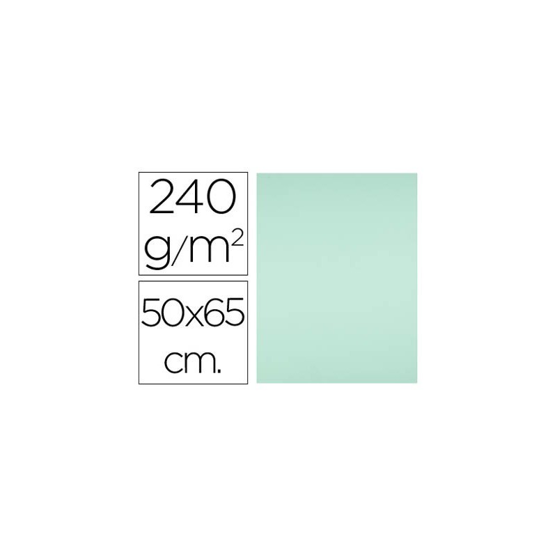 CARTULINA LIDERPAPEL 50X65 CM 240G/M2 VERDE PAQUETE DE 25 UNIDADES