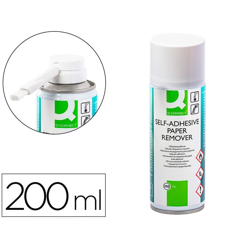 LIMPIADOR DE PEGAMENTO Q-CONNECT PARA ETIQUETA ADHESIVA BOTE DE 200 ML