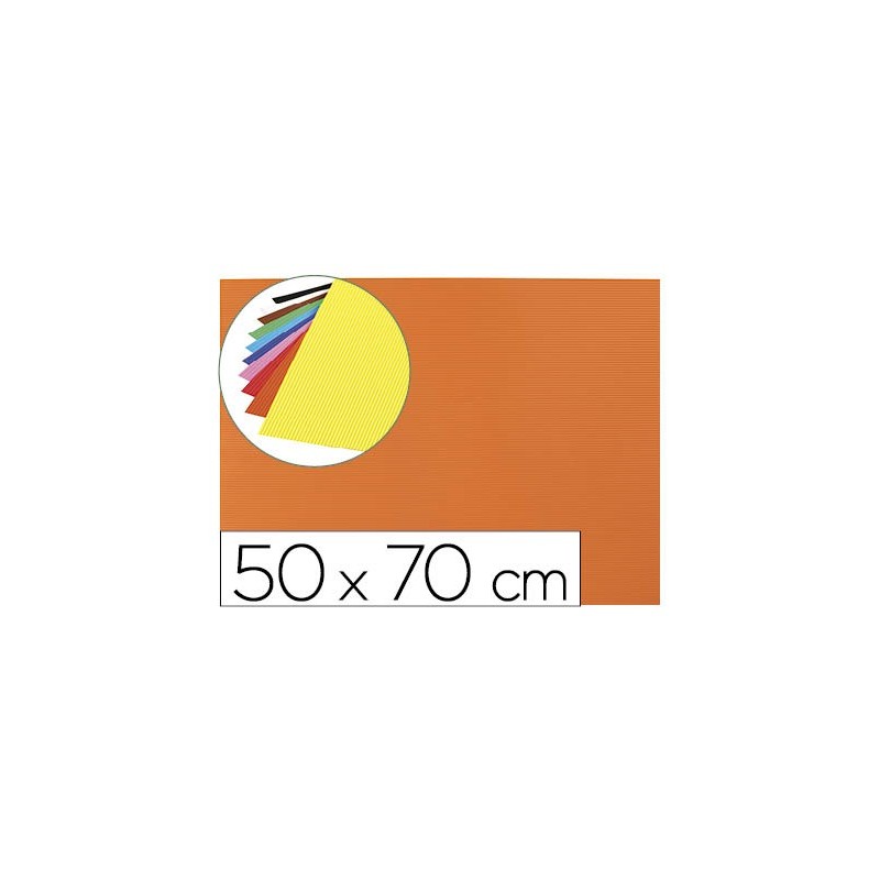 GOMA EVA ONDULADA LIDERPAPEL 50X70CM 2,2MM DE ESPESOR NARANJA