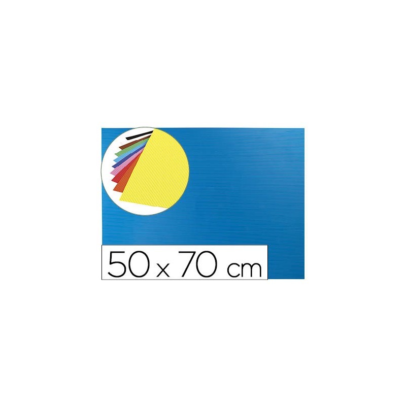 GOMA EVA ONDULADA LIDERPAPEL 50X70CM 2,2MM DE ESPESOR AZUL CLARO