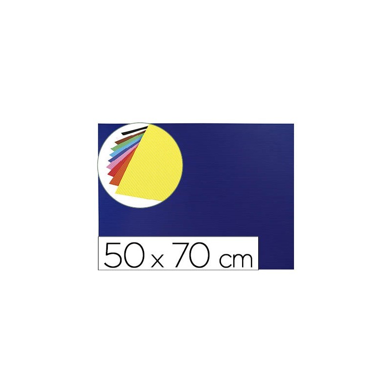 GOMA EVA ONDULADA LIDERPAPEL 50X70CM 2,2MM DE ESPESOR AZUL OSCURO