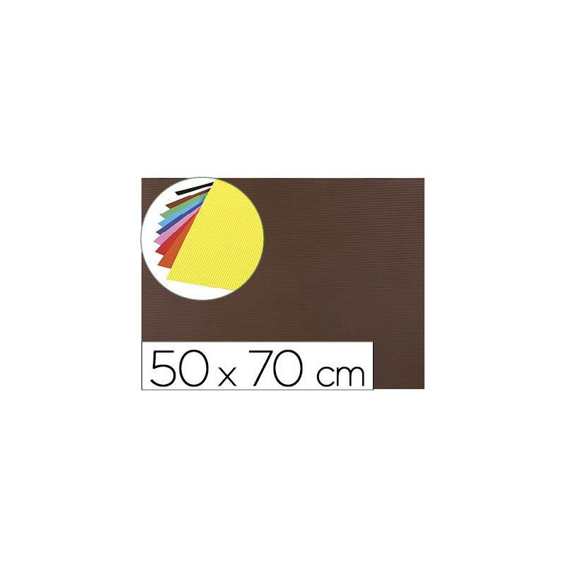 GOMA EVA ONDULADA LIDERPAPEL 50X70CM 2,2MM DE ESPESOR MARRON
