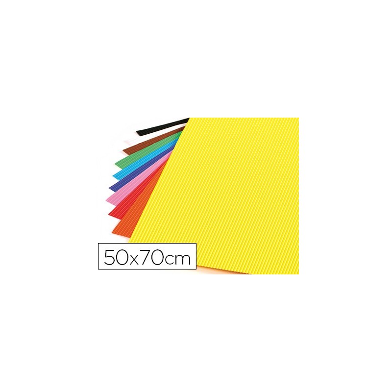 GOMA EVA ONDULADA LIDERPAPEL 50X70CM 2,2MM DE ESPESOR COLORES SURTIDOS