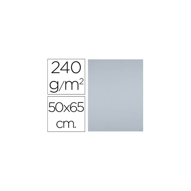 CARTULINA LIDERPAPEL 50X65 CM 180 GR GRIS UNIDAD
