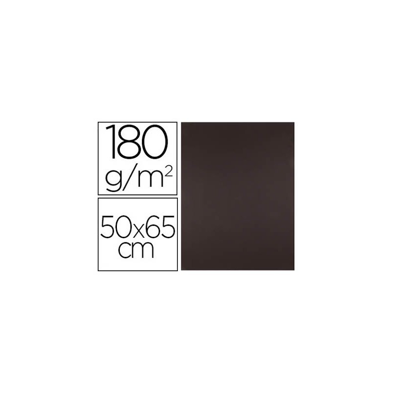 CARTULINA LIDERPAPEL 50X65 CM 180 GR MARRON PAQUETE DE 25