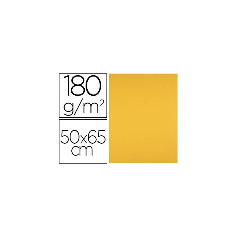 CARTULINA LIDERPAPEL 50X65 CM 180 GR ORO VIEJO PAQUETE DE 25