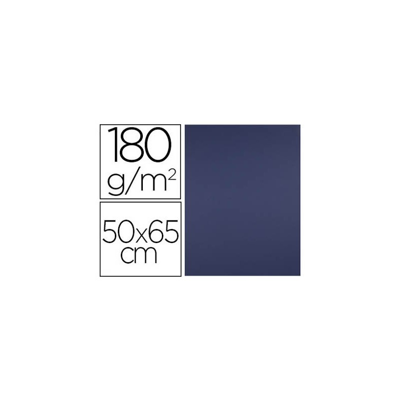 CARTULINA LIDERPAPEL 50X65 CM 180 GR ZAFIRO PAQUETE DE 25