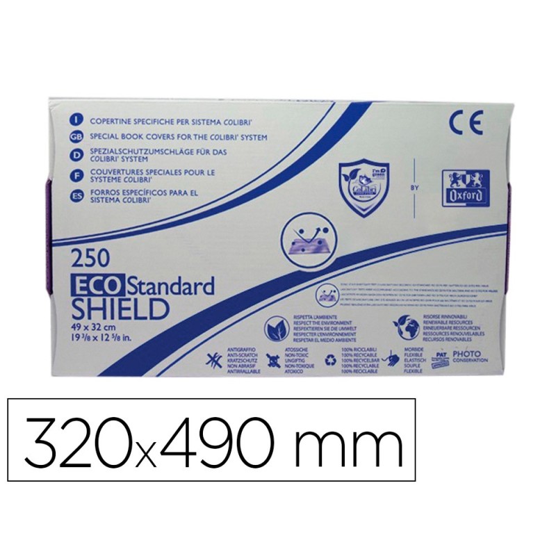 FUNDA PARA LIBROS COLIBRI ECO SHIELD STANDARD 320X490 MM