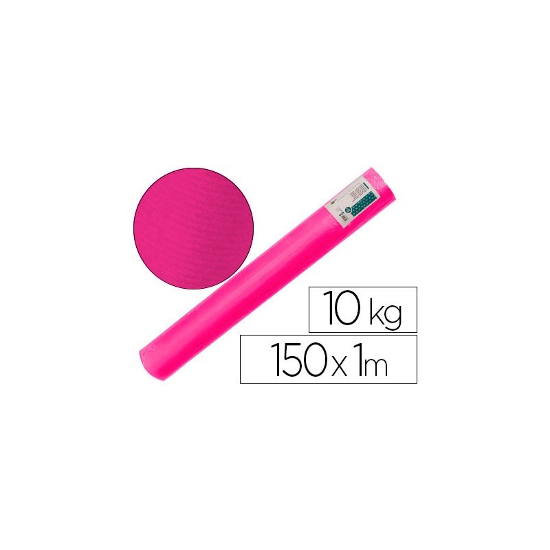 PAPEL KRAFT VERJURADO LIDERPAPEL FUCSIA 150MT 65GR BOBINA 10KG