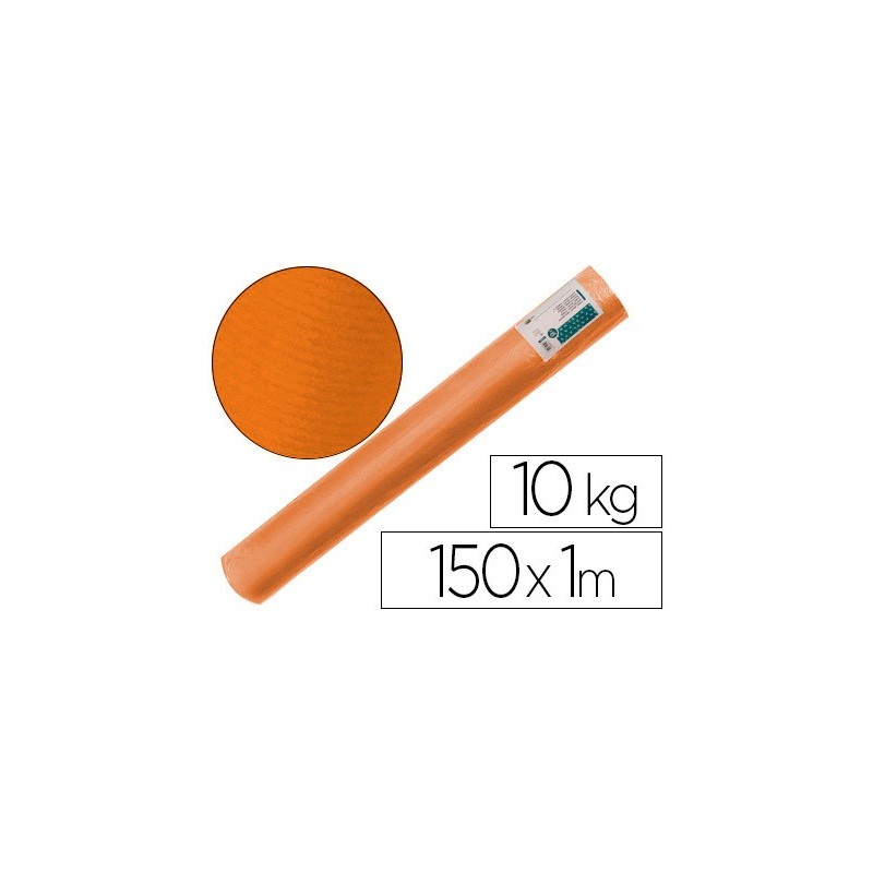 PAPEL KRAFT VERJURADO LIDERPAPEL NARANJA 150MT 65GR BOBINA 10KG