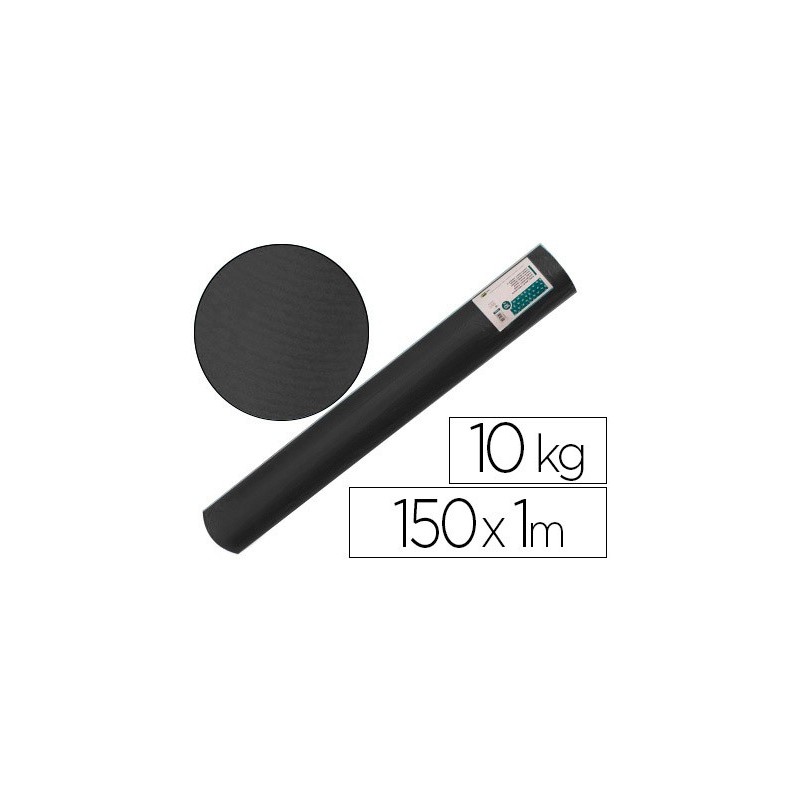 PAPEL KRAFT VERJURADO LIDERPAPEL NEGRO 150MT 65GR BOBINA 10KG