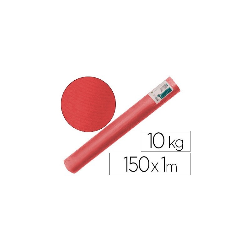 PAPEL KRAFT VERJURADO LIDERPAPEL ROJO 150MT 65GR BOBINA 10KG