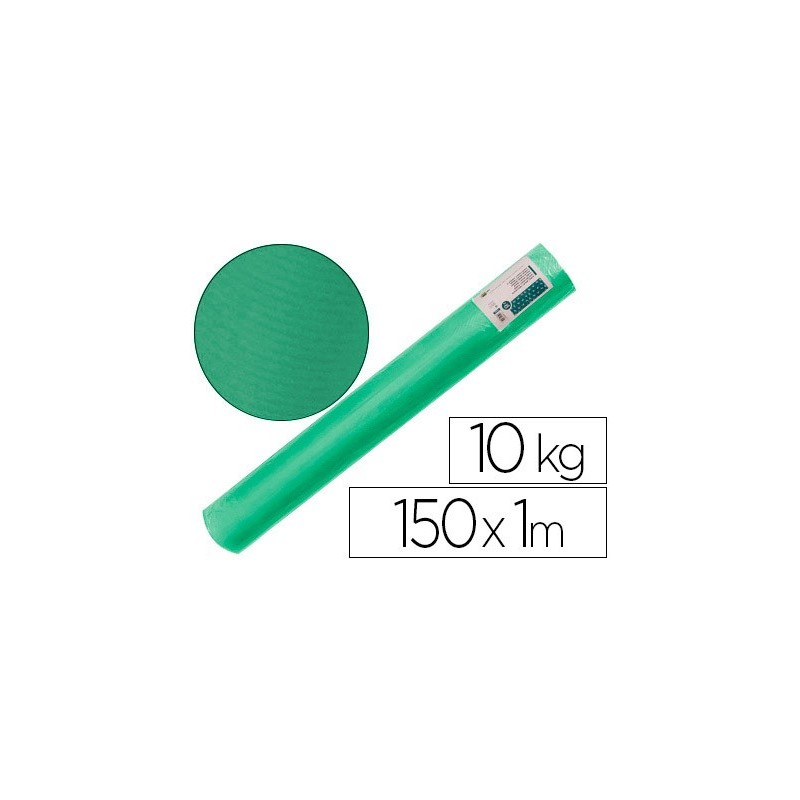 PAPEL KRAFT VERJURADO LIDERPAPEL VERDE MUSGO 150MT 65GR BOBINA 10KG