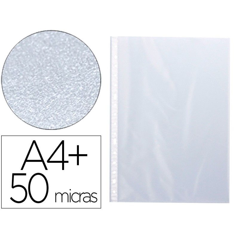 FUNDA MULTITALADRO Q-CONNECT FOLIO 50 MC PIEL DE NARANJA BOLSA DE 10 UNIDADES