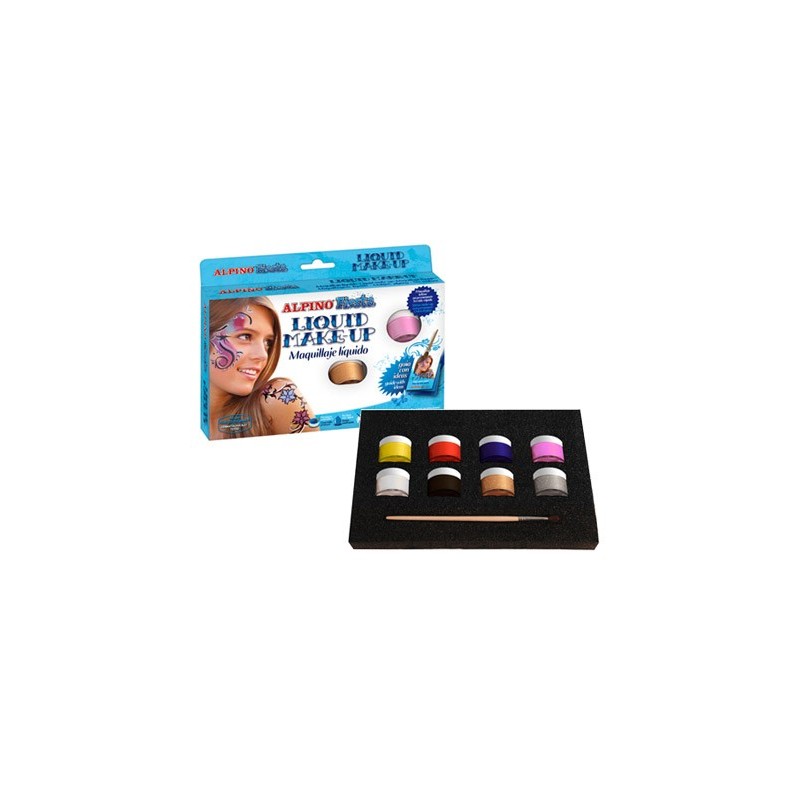 MAQUILLAJE LIQUIDO SET DE 8 COLORES SURTIDOS MAS PINCEL