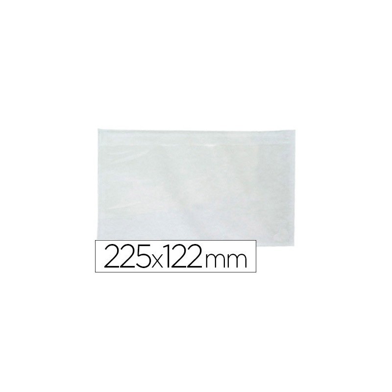 SOBRE AUTOADHESIVO Q-CONNECT PORTADOCUMENTOS 225X122 MM VENTANA TRANSPARENTE PAQUETE DE 100 UNIDADES